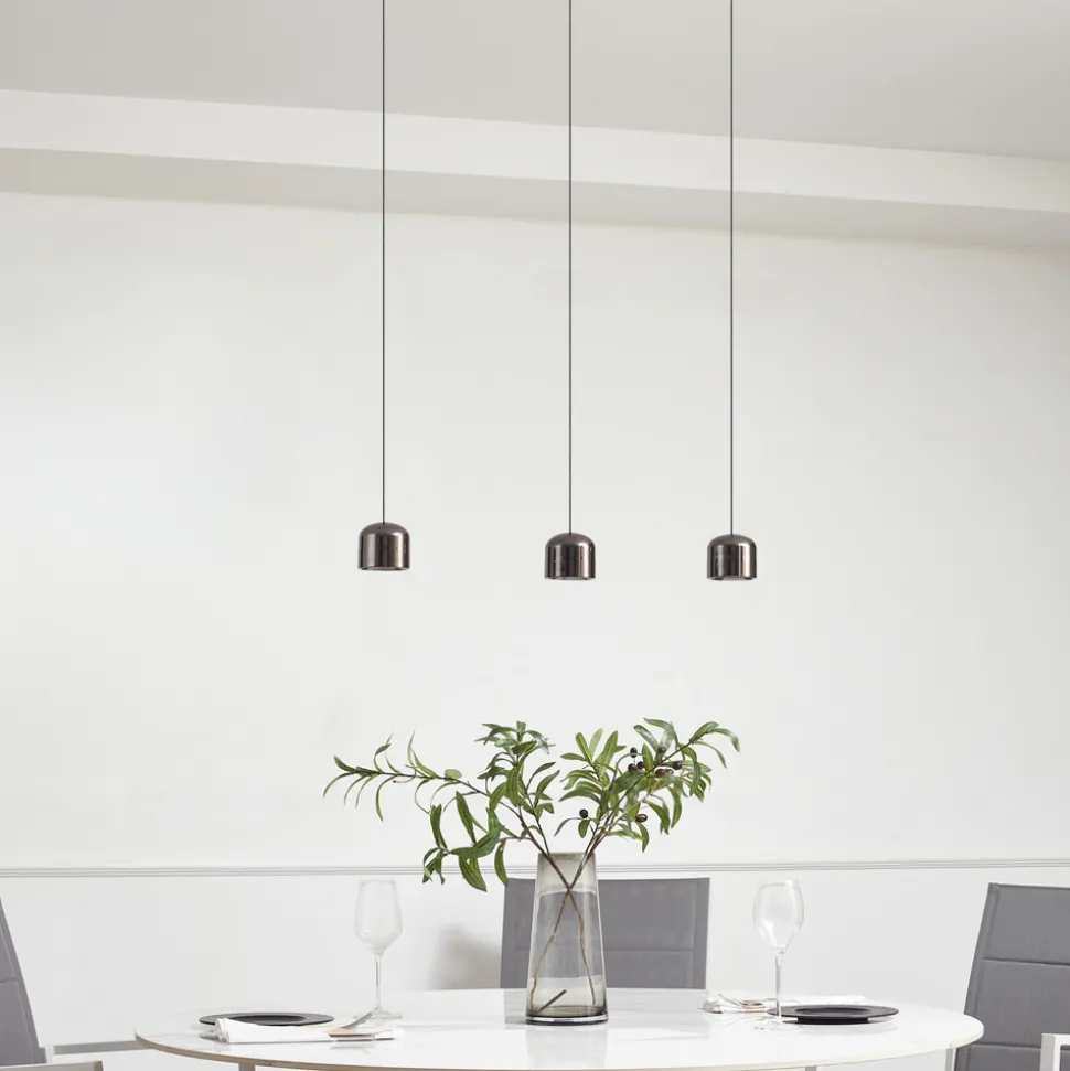 Skinnesystem 48V Lumaro, pendel, sylinder, 3 lyskilder, svart