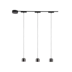 Skinnesystem 48V Lumaro, pendel, sylinder, 3 lyskilder, svart