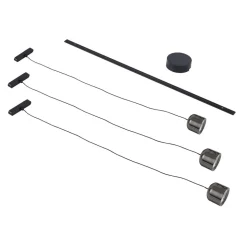 Skinnesystem 48V Lumaro, pendel, sylinder, 3 lyskilder, svart