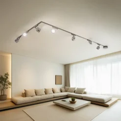 Skinnesystem 48V Lumaro Spots 7 lyskilder svart Ø8cm dimbar