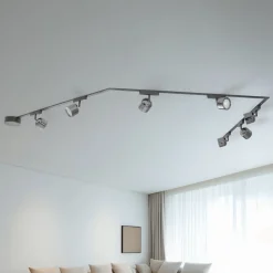 Skinnesystem 48V Lumaro Spots 7 lyskilder svart Ø8cm dimbar