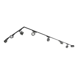 Skinnesystem 48V Lumaro Spots 7 lyskilder svart Ø8cm dimbar