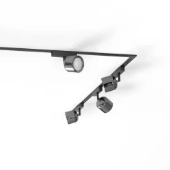 Skinnesystem 48V Lumaro Spots 7 lyskilder svart Ø8cm dimbar