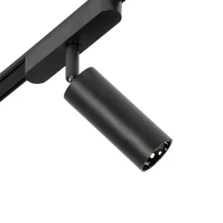 Skinnesystem 48V Lumaro, spots, 11 lyskilder, svart, Ø4cm, dimbar