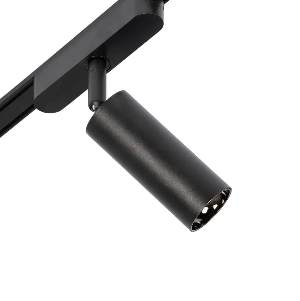 Skinnesystem 48V Lumaro, spots, 11 lyskilder, svart, Ø4cm, dimbar