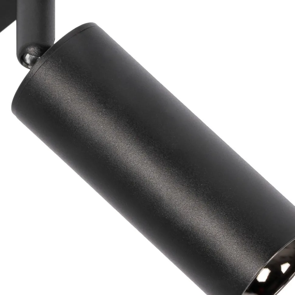 Skinnesystem 48V Lumaro, spots, 9 lyskilder, svart, 13 cm, dimbar