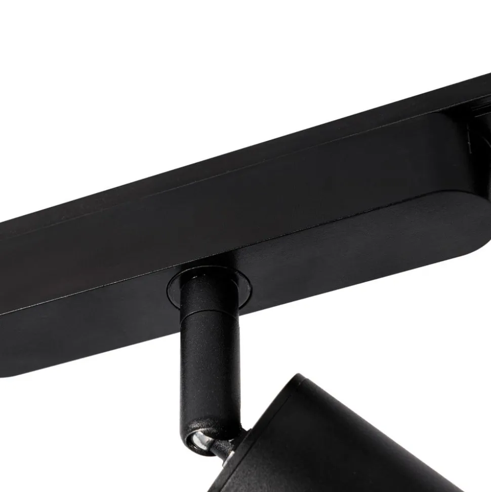 Skinnesystem 48V Lumaro, spots, 9 lyskilder, svart, 13 cm, dimbar