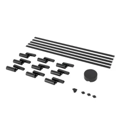 Skinnesystem 48V Lumaro, spots, 9 lyskilder, svart, 13 cm, dimbar