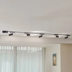 Skinnesystem 48V Lumaro Spot 5 lyskilder svart Ø 4cm dimbar