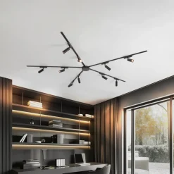 Skinnesystem 48V Lumaro, spot, 10 lyskilder, svart, Ø 4cm