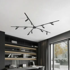 Skinnesystem 48V Lumaro, spot, 10 lyskilder, svart, Ø 4cm