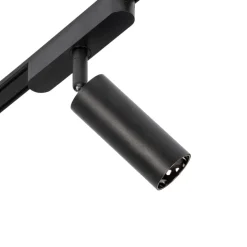 Skinnesystem 48V Lumaro, spot, 10 lyskilder, svart, Ø 4cm