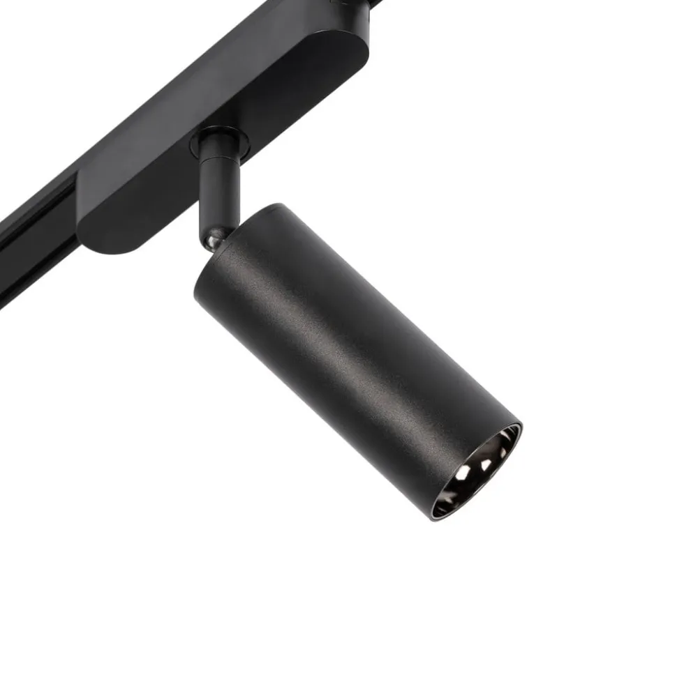 Skinnesystem 48V Lumaro, spot, 10 lyskilder, svart, Ø 4cm