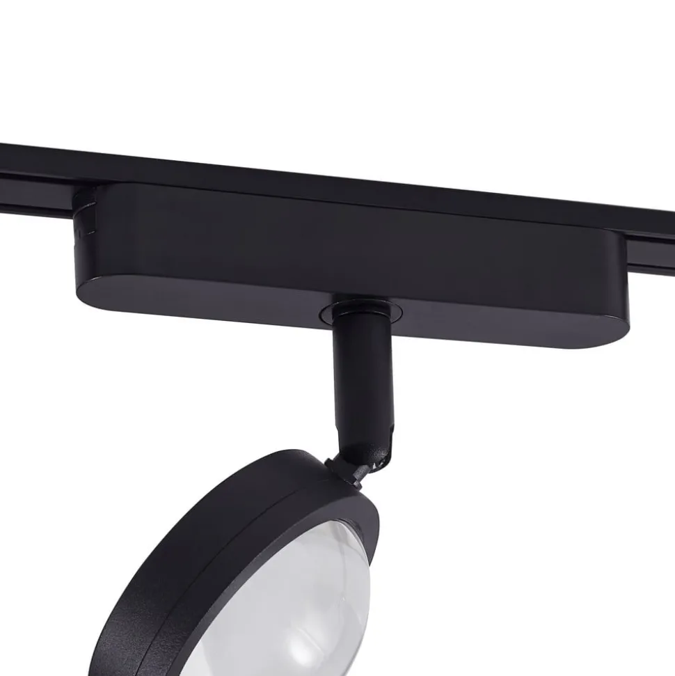 Skinnesystem 48V Lumaro, spot, 5 lyskilder, svart, Ø 7,3 cm