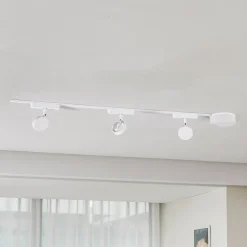 Skinnesystem 48V Lumaro, spotlights, 3 lyskilder, hvit, Ø 7,3 cm