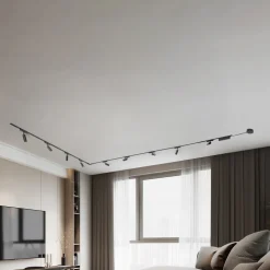 Skinnesystem 48V Lumaro, spots, 9 lyskilder, svart, 25,7 cm, dimbar