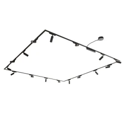 Skinnesystem 48V Lumaro Spots 16-flg. svart Ø4cm dimbar