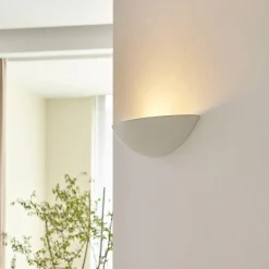 Skålformet gipsvegglampe Guilia