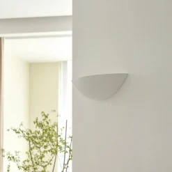 Skålformet gipsvegglampe Guilia