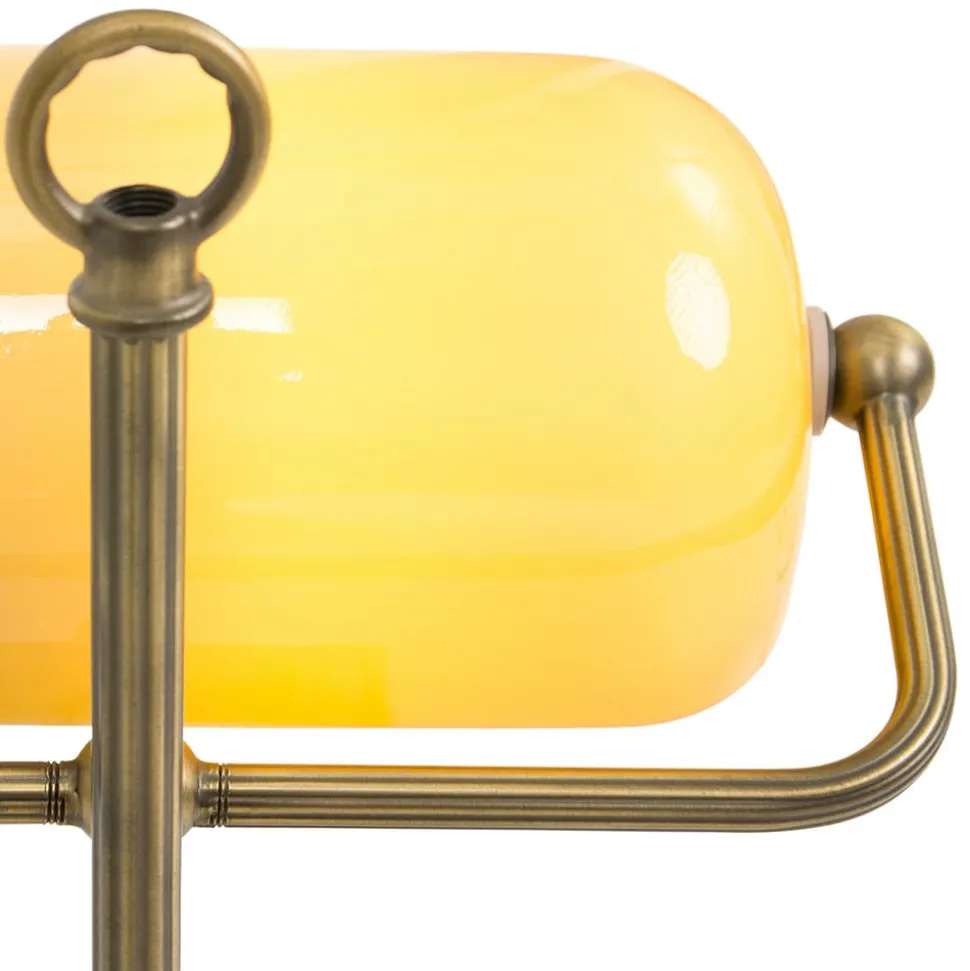 Skrivebordslampe Ancilla justerbar bronse/gul