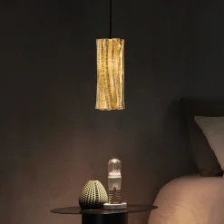 Slamp Accordéon Vertical hengelampe gull/svart