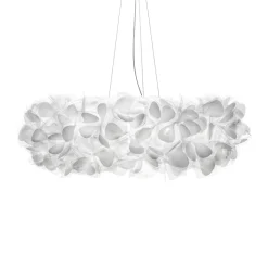 Slamp hengelampe Clizia Mama Non Mama, Ø78 cm, hvit/klar