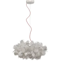 Slamp hengelampe Clizia Mama Non Mama, Ø53cm, hvit/rød