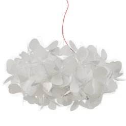 Slamp hengelampe Clizia Mama Non Mama, Ø53cm, hvit/rød