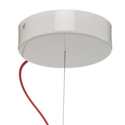 Slamp hengelampe Clizia Mama Non Mama, Ø53cm, hvit/rød