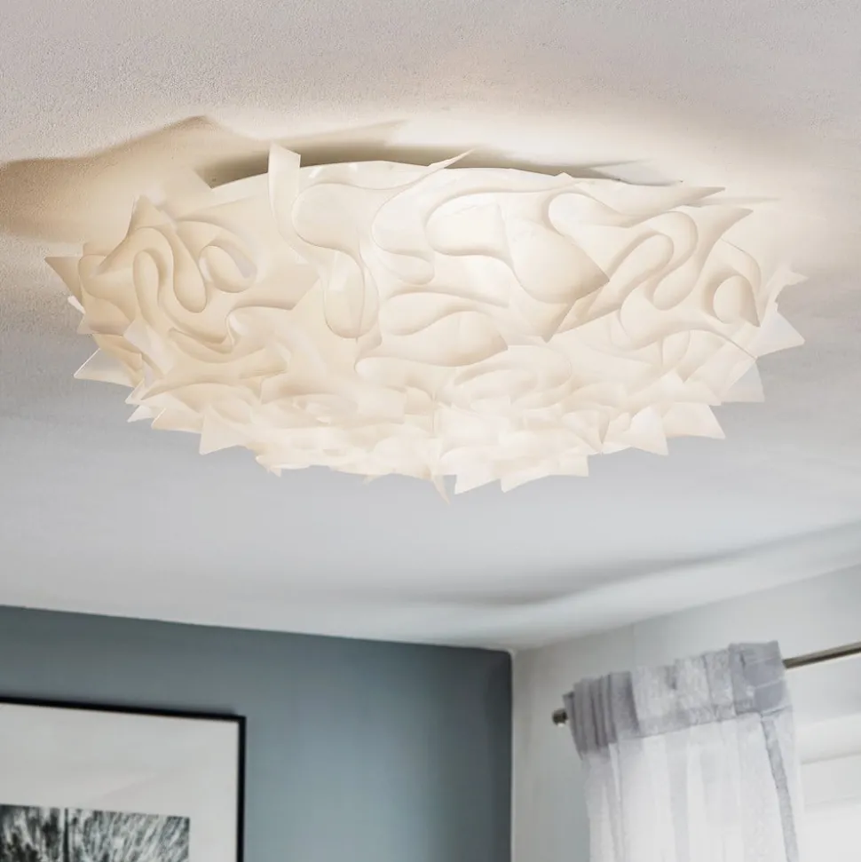 Slamp Veli – design-taklampe, Ø 78 cm, opal