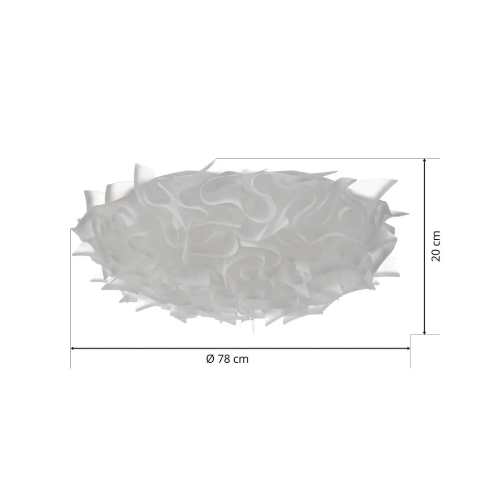 Slamp Veli – design-taklampe, Ø 78 cm, opal