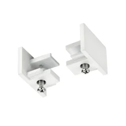 Sluttstykke for 2-faset skinne DUOline, hvit