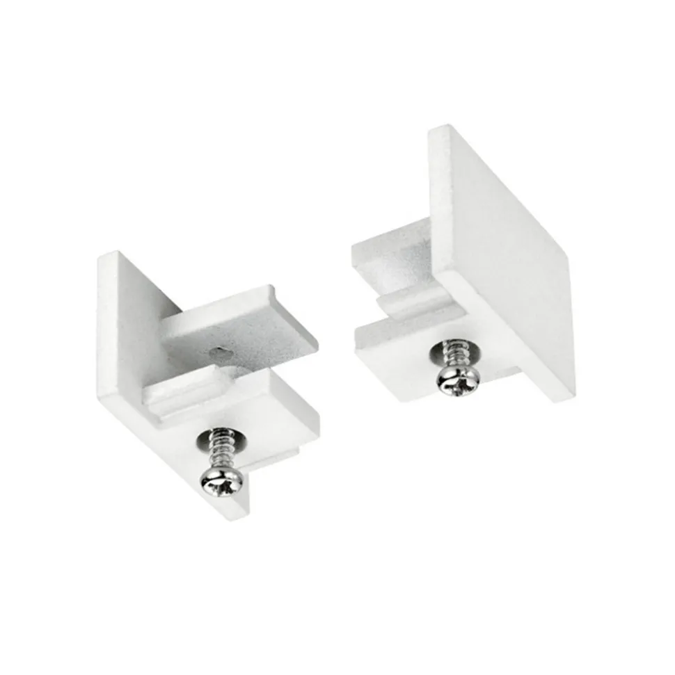 Sluttstykke for 2-faset skinne DUOline, hvit