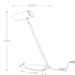Sofistikert skrivebordslampe Hester, svart