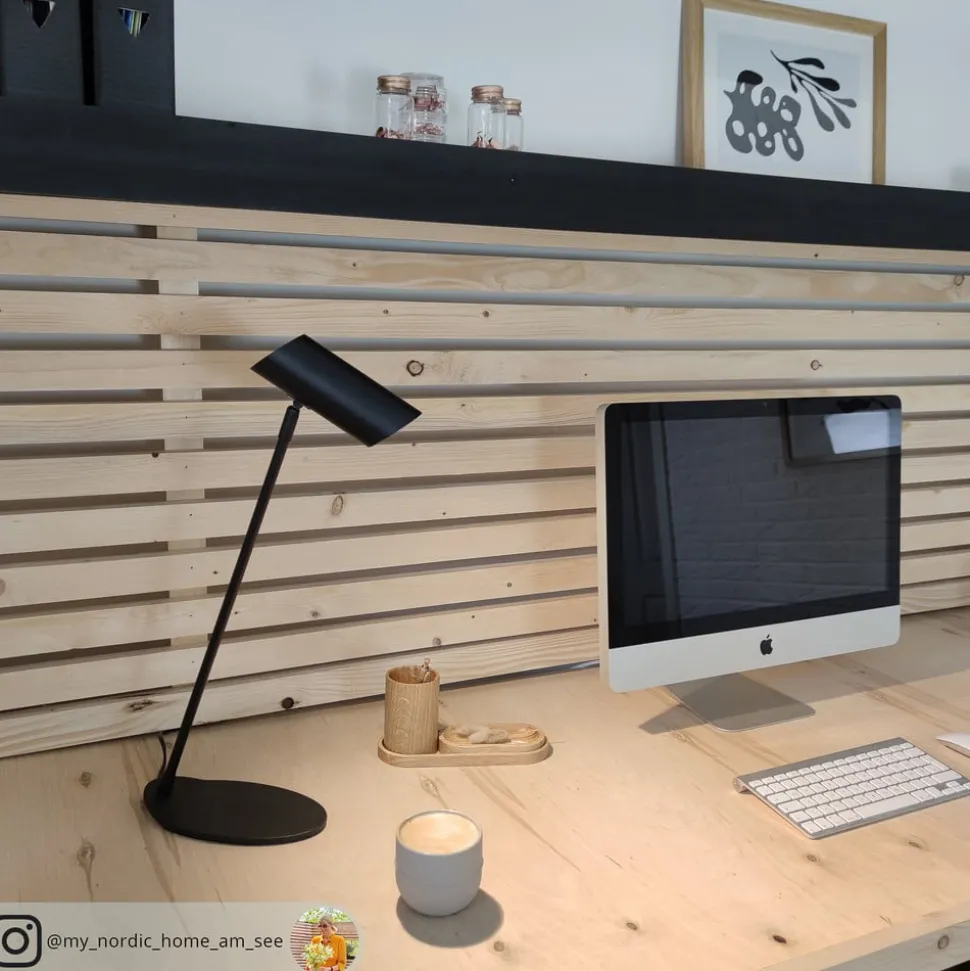 Sofistikert skrivebordslampe Hester, svart