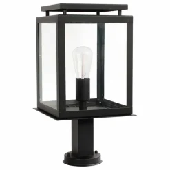 Sokkellampe de Vecht, svart, IP44