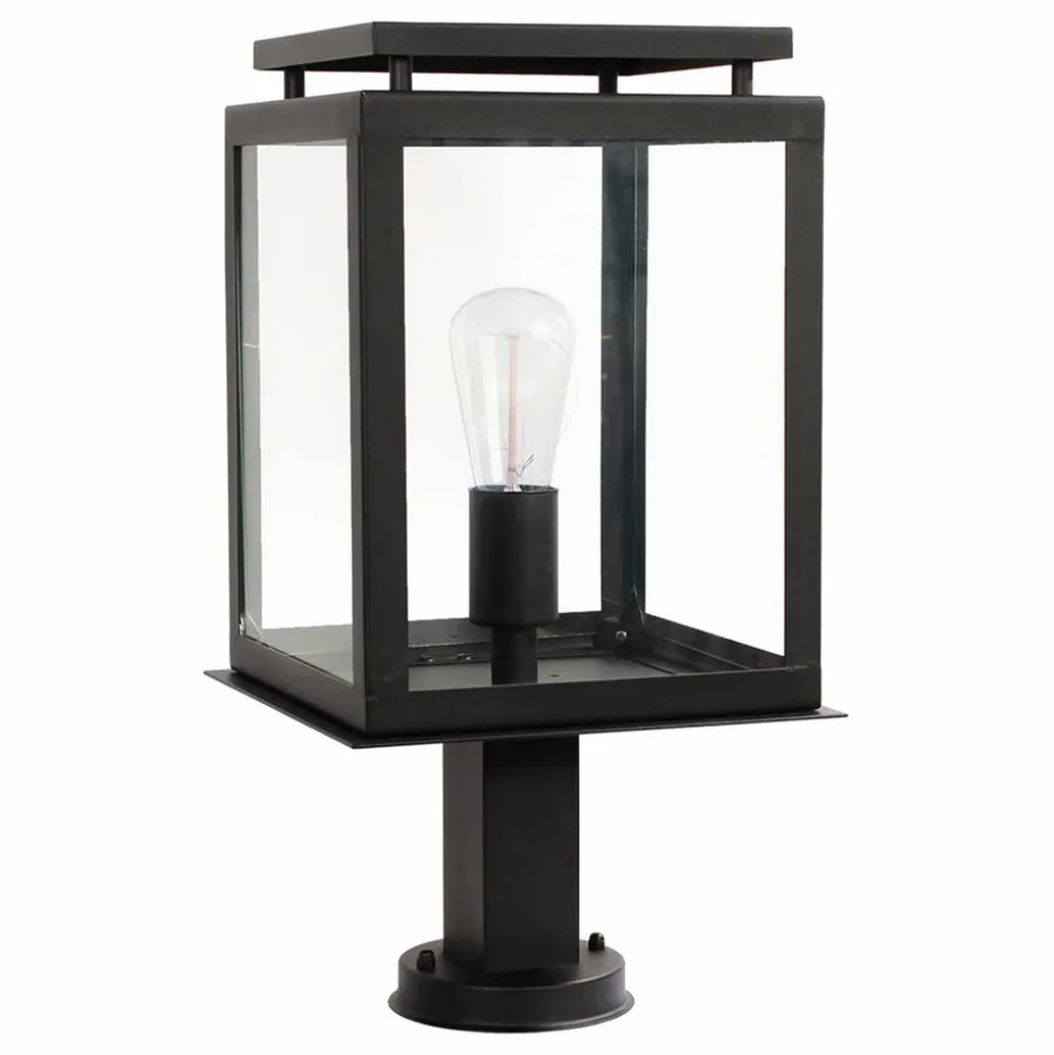 Sokkellampe de Vecht, svart, IP44