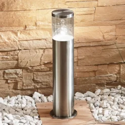 Sokkellampe Hanneli i stål, rund