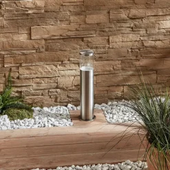 Sokkellampe Hanneli i stål, rund