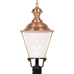 Sokkellampe K4b med kobber, svart