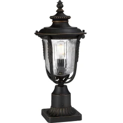 Sokkellampe Luverne med valset glass