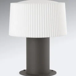Sokkellampe Muffin med rilleformet skjerm, 25,9 cm