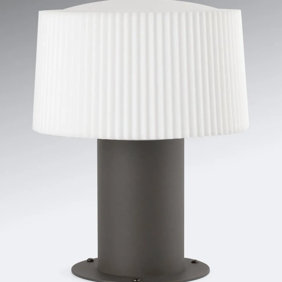 Sokkellampe Muffin med rilleformet skjerm, 25,9 cm