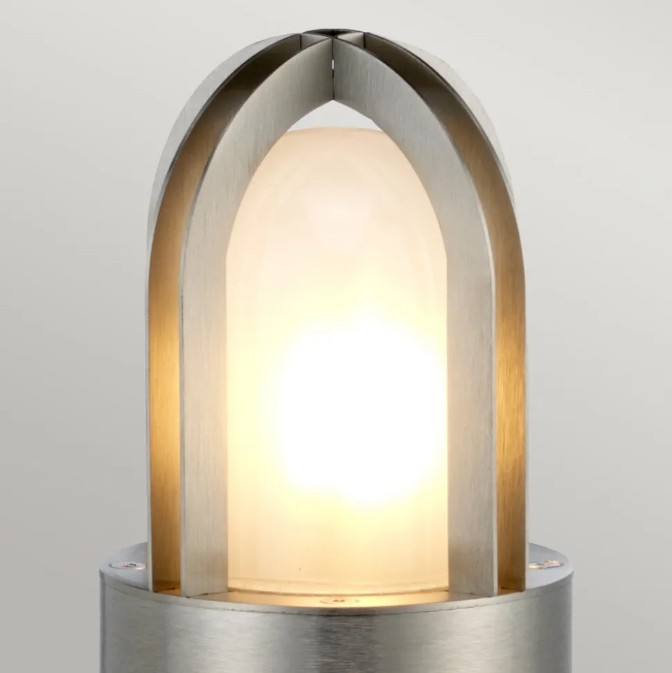 Sokkellampe Paignton av rustfritt stål sølv