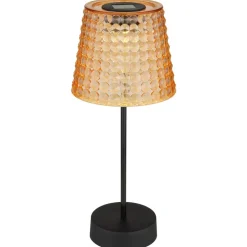 Solcellebordlampe 36634-2A, sett med 2 svart/rav