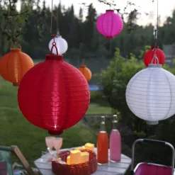 Solcelledrevet LED-lykt Jerrit 20 cm, hvit