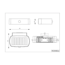 Solcelledrevet vegglampe Bilbao, hvit, høyde 6 cm, sensor, opp/ned