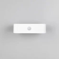 Solcelledrevet vegglampe Bilbao, hvit, høyde 6 cm, sensor, opp/ned