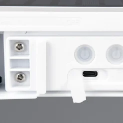 Solcelledrevet vegglampe Bilbao, hvit, høyde 6 cm, sensor, opp/ned