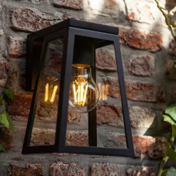 Solcelle-veilampe Fia av aluminium og glass, IP44